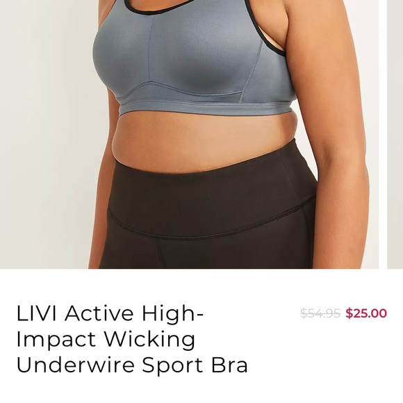 Livi Active White and Gray Bra - Picture 12 of 15